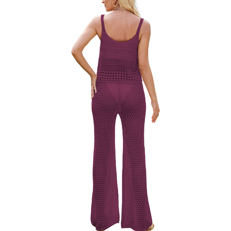 Short beach vest set