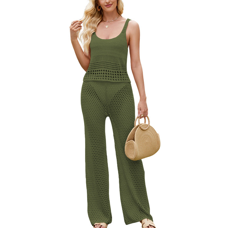 Short beach vest set