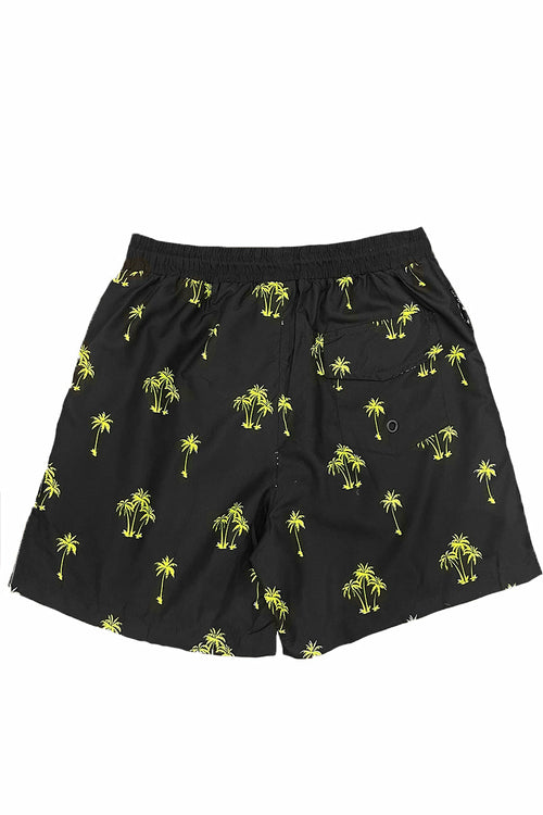 Lime Palm Print Swim Shorts SW011