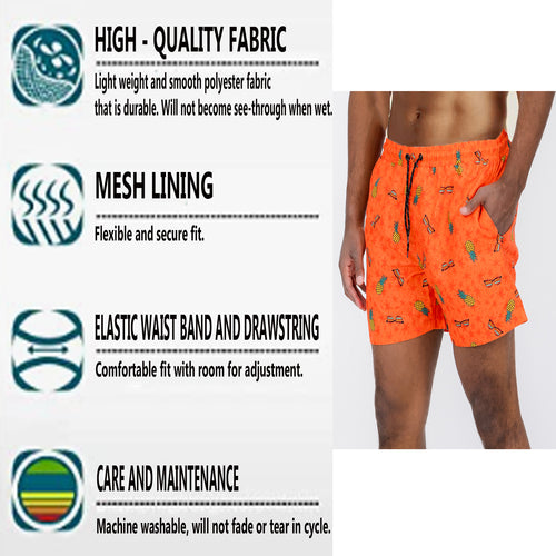 Pineapple Shade Print Swim Shorts